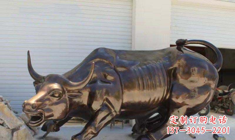 信阳广场华尔街铜牛动物铜雕-优质的动物铜雕定制