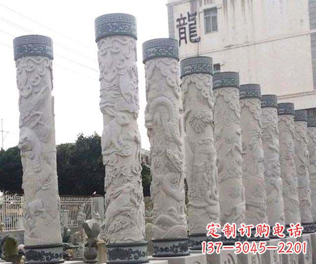 信阳中领雕塑大理石古典龙柱石雕