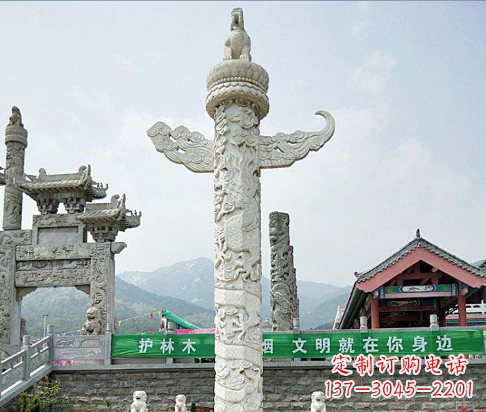 信阳广场景观大理石华表石雕