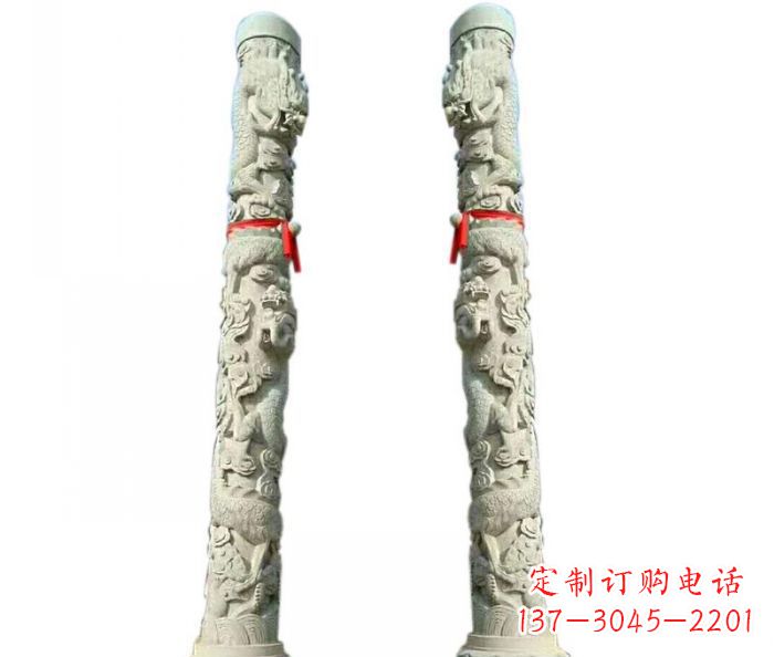 信阳时尚的盘龙柱石雕,给你不一样的空间