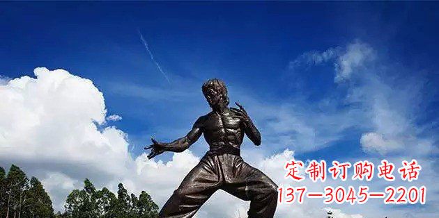 信阳流派经典不朽:李小龙名人铜雕
