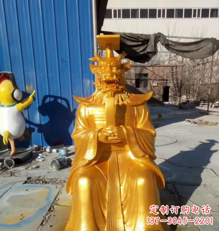 信阳中领雕塑:精美龙王铜雕