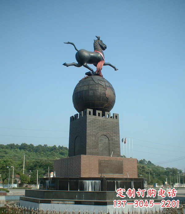 信阳地球城市景观铜雕,永恒传承着历史记忆
