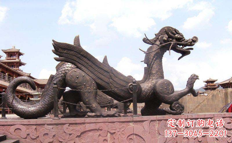 信阳舞动古典风采的貔貅铜雕