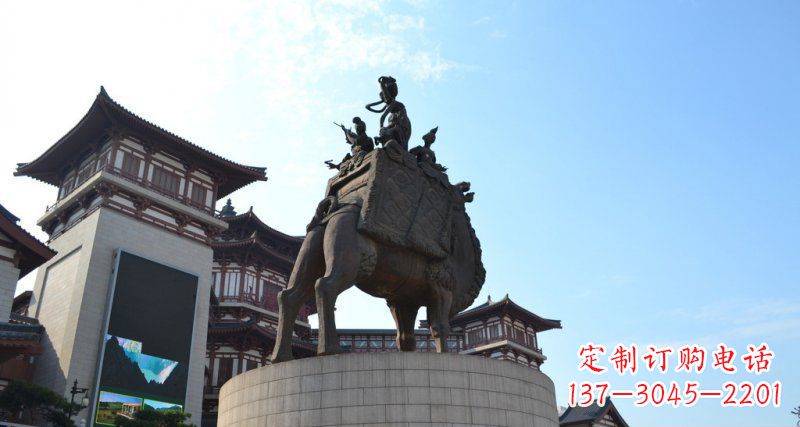 信阳古典经典,丝绸柔情骆驼雕塑
