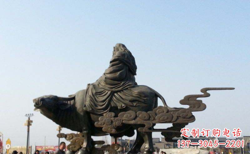 信阳精美雕塑-老子景观铜雕
