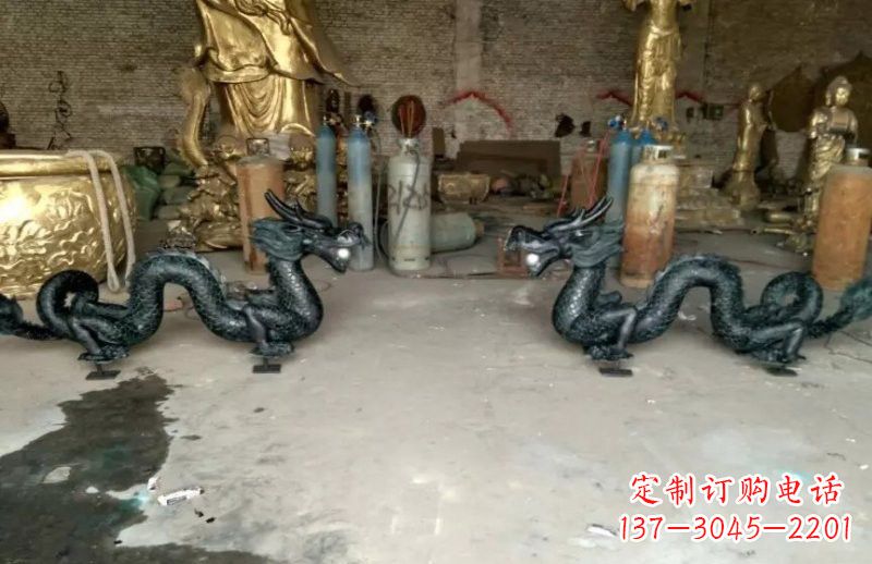信阳中领雕塑精美定制双龙戏珠雕塑