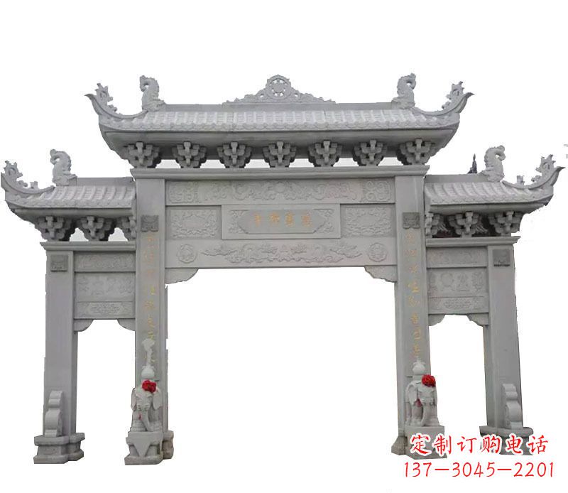信阳广场牌坊石艺雕塑,增添非凡的景观魅力