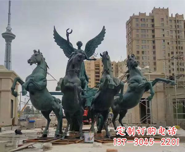 信阳中领雕塑:阿波罗战车铜雕精美华丽