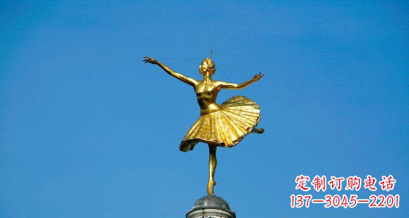 信阳精美手工跳芭蕾舞的西方女人铜雕