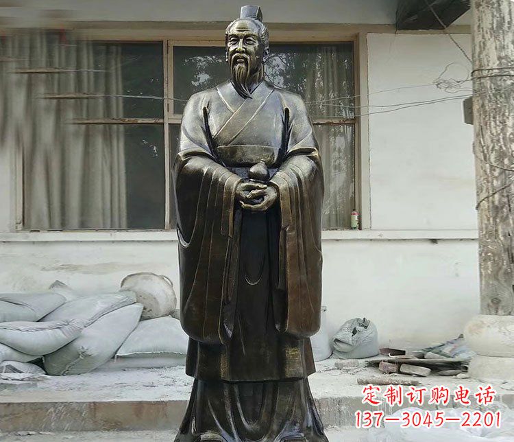 信阳扁鹊人物铜雕塑,高雅栩栩如生