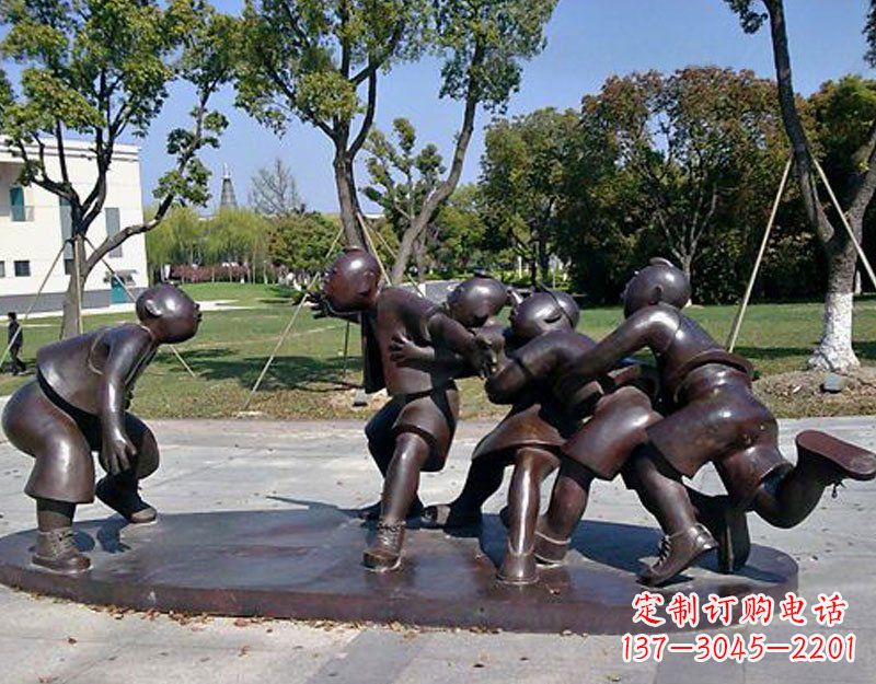信阳中领雕塑老鹰抓小鸡铜雕塑