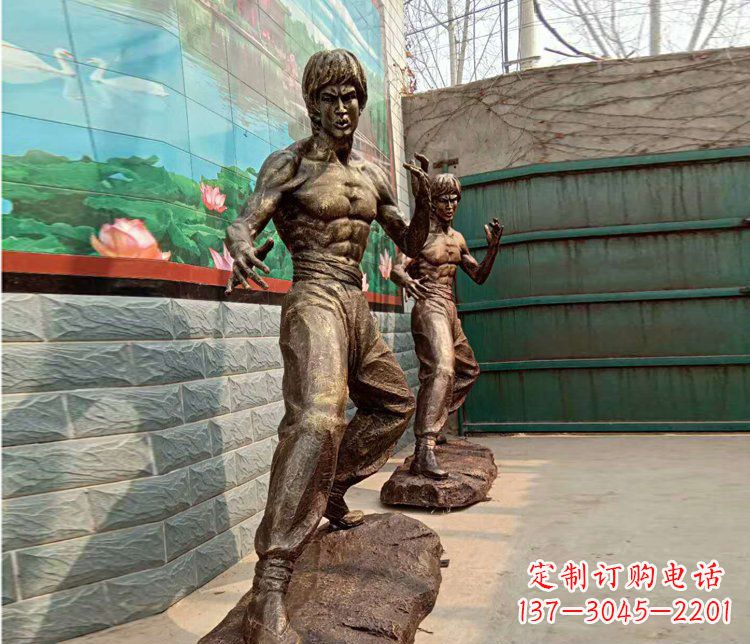 信阳专业定制李小龙铜雕小品