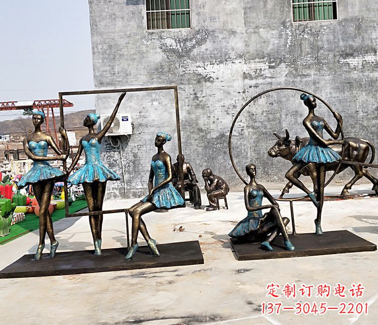信阳领雕塑-精美女性铜雕塑