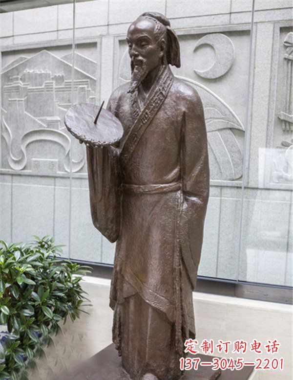 信阳广场铜雕时间日晷人物雕塑