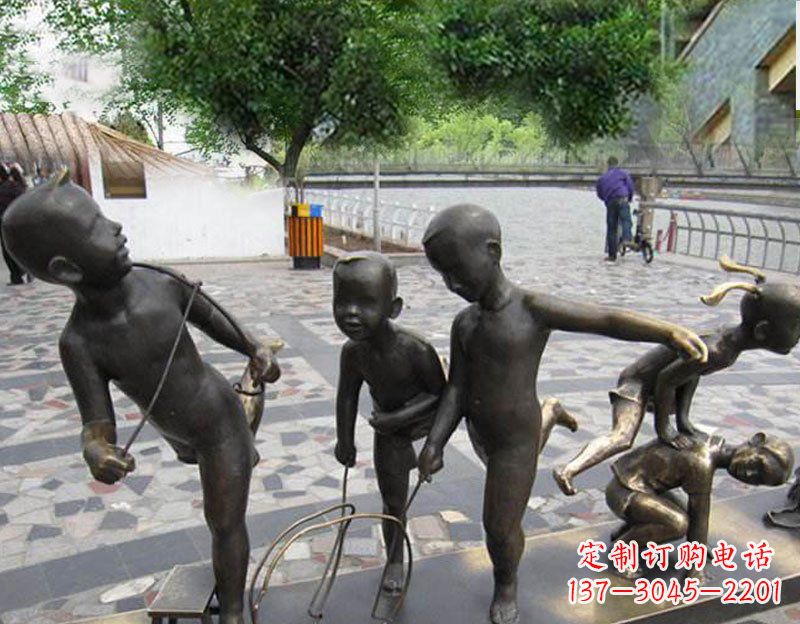 信阳专业定制广场铜雕儿童雕塑