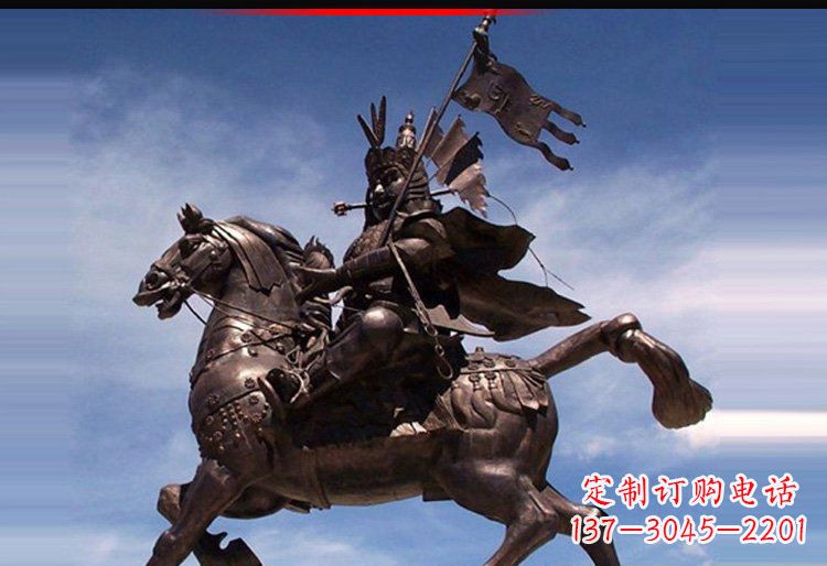 信阳风靡全国的将军人物铜雕塑