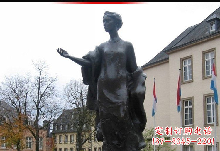 信阳中领雕塑,精美细腻的西方美女人物铜雕