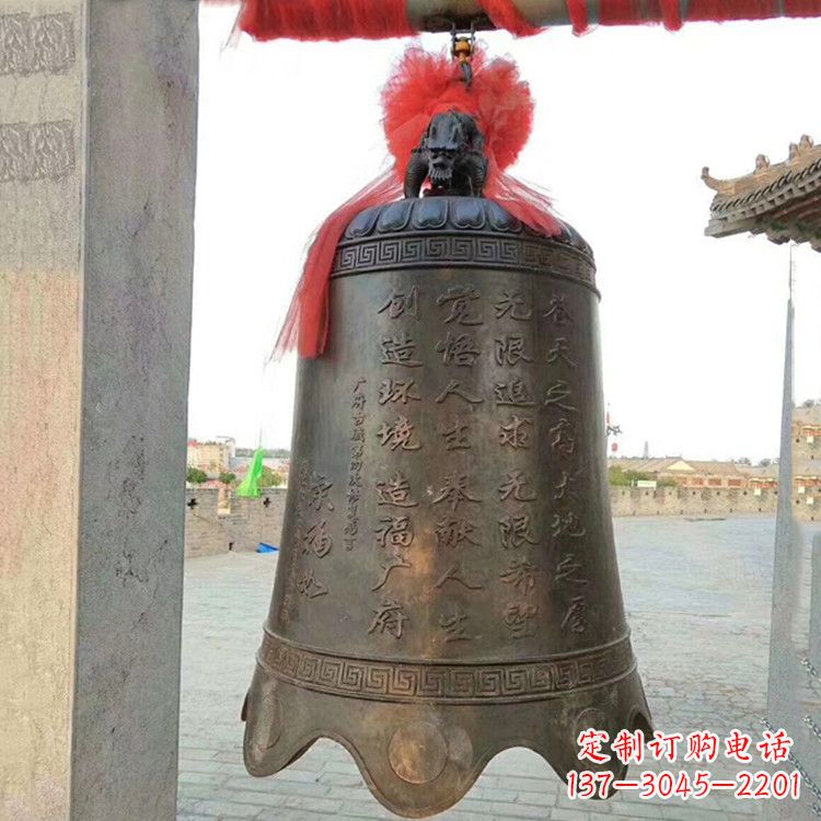 信阳传承经典律动热情——亿领中国领先的广场铜钟雕塑