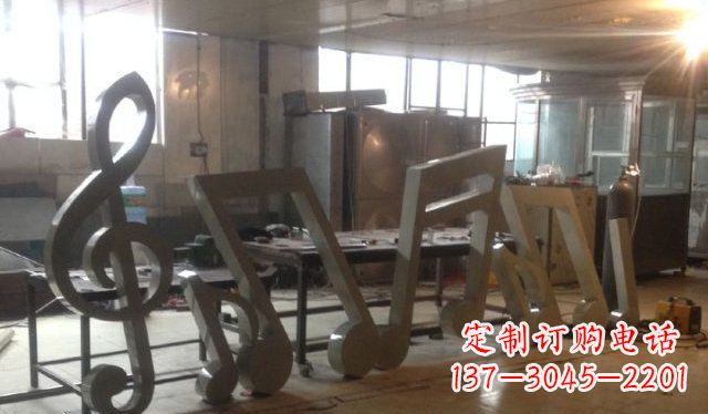 信阳欢乐旋律,精致美观的音符不锈钢雕塑
