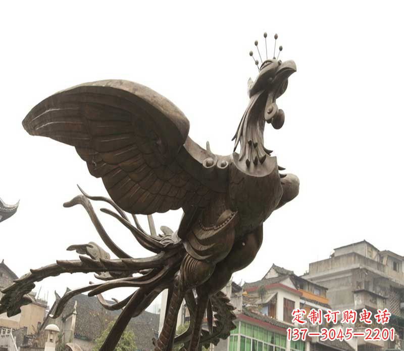 信阳世界级凤凰景观铜雕