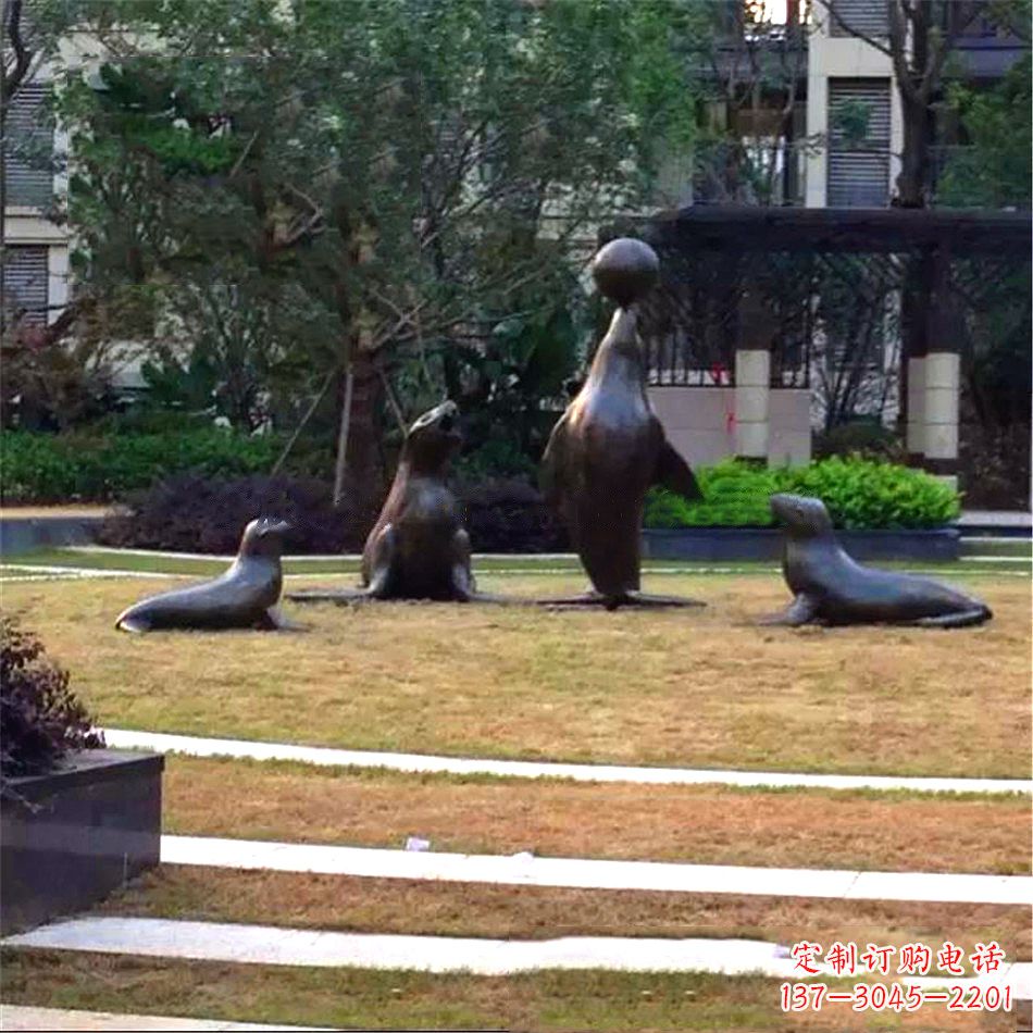 信阳海豹雕塑,装点你的园林