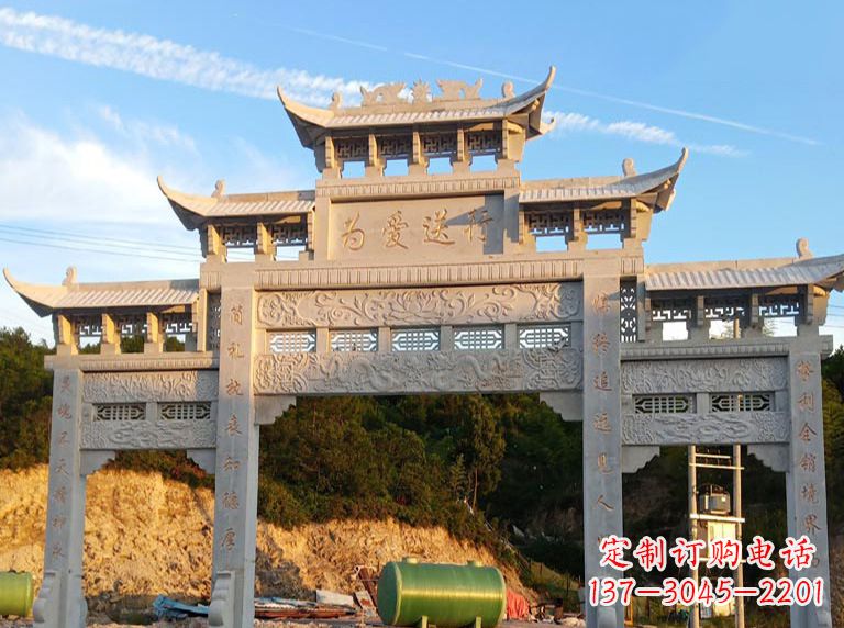 信阳海北石雕牌坊——高品质定制雕塑