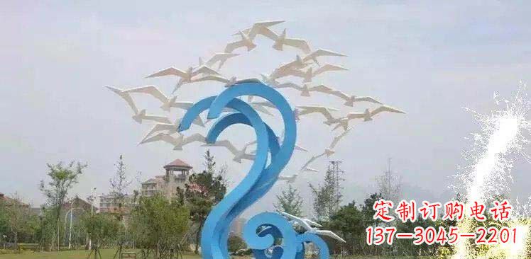 信阳精美海鸥雕塑,传递美好海洋情怀