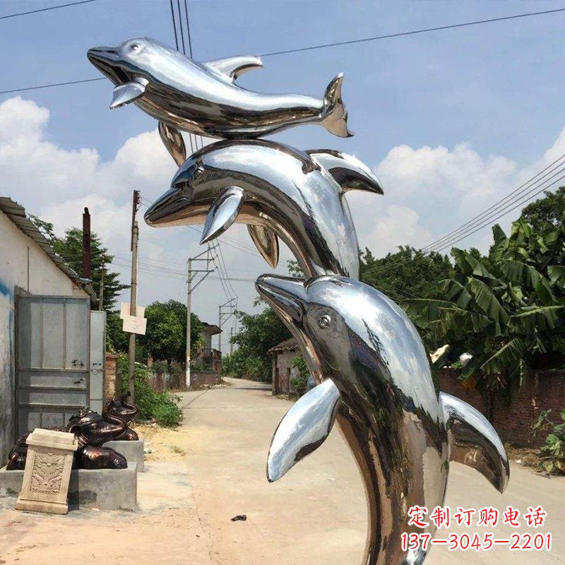 信阳海豚不锈钢雕塑,让你的空间充满自然之美