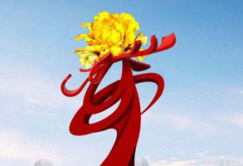 信阳中领雕塑：牡丹花开，把美景永久定格