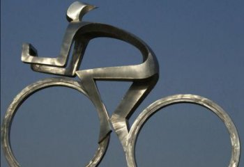 信阳不锈钢骑自行车雕塑