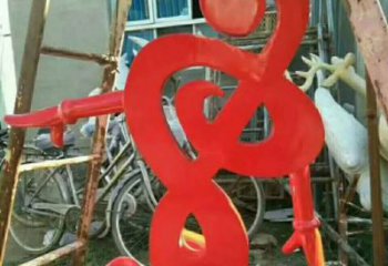 信阳中领雕塑-不锈钢音符抽象雕塑