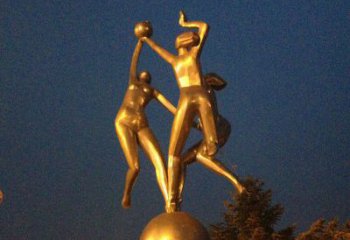 信阳艺术化尽展，欣赏活力女孩景观铜雕