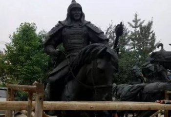 信阳浪漫古将骑马铜雕，让您感受古代将军的风采！