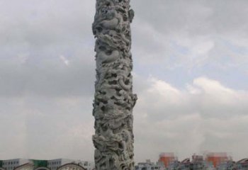 信阳精美仿古盘龙柱石雕