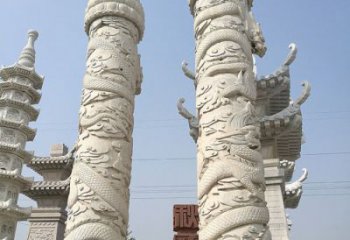 信阳传承雄风，精美绝伦的盘龙柱石雕