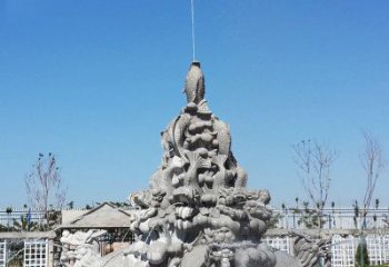 信阳令人称羡的广场龙龟喷泉石雕