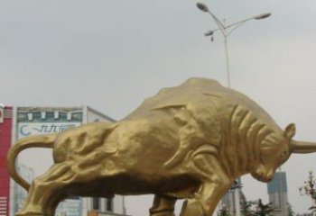 信阳拓荒牛铜雕塑-充满历史气息的精美雕塑