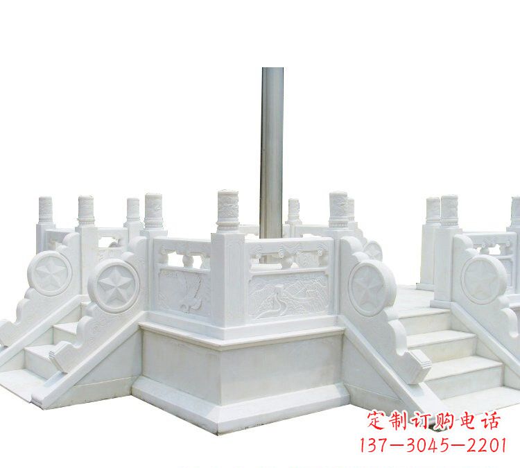 信阳汉白玉部队升旗台雕塑