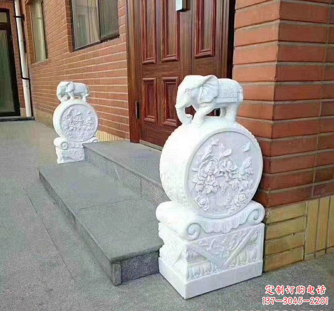 信阳汉白玉大象雕塑,令家庭美景更加完美