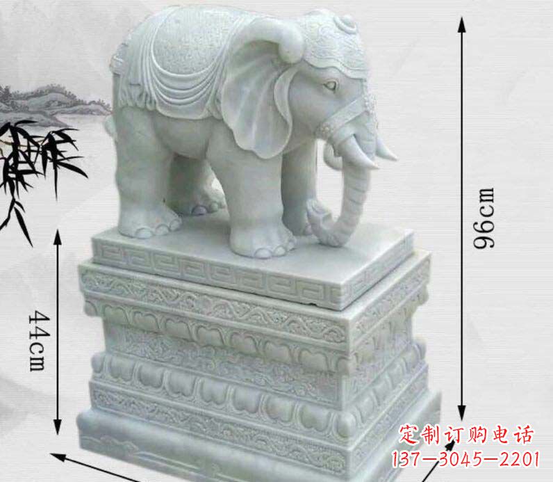 信阳令人惊叹的汉白玉大象门口雕塑