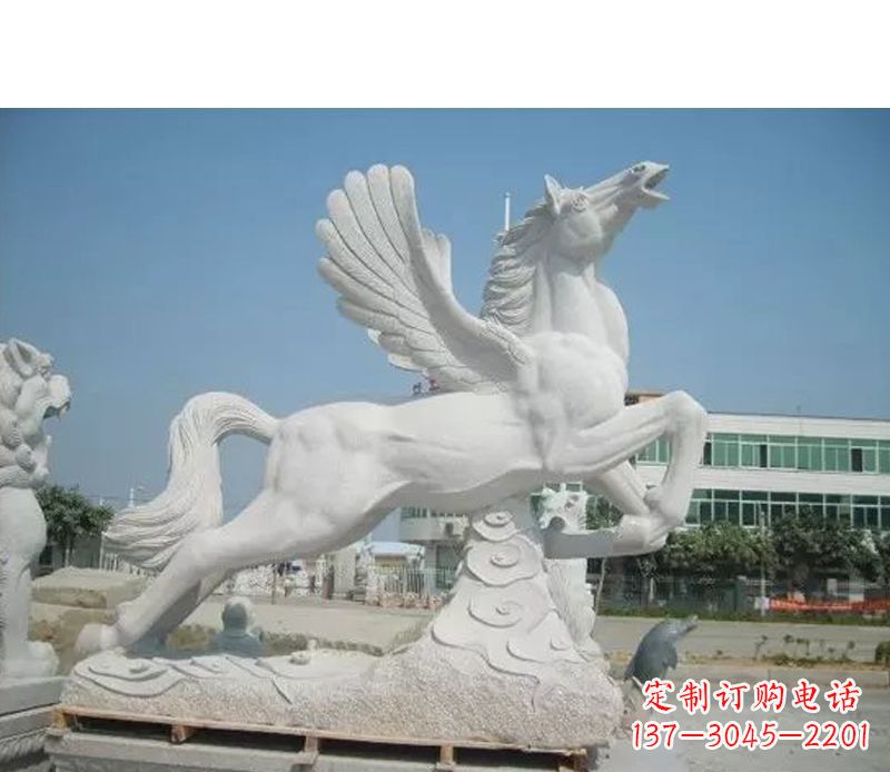 信阳汉白玉飞马雕塑
