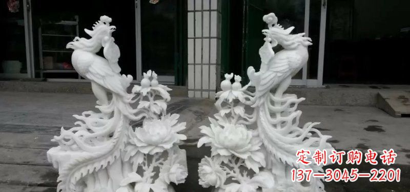 信阳中领雕塑汉白玉凤凰雕塑