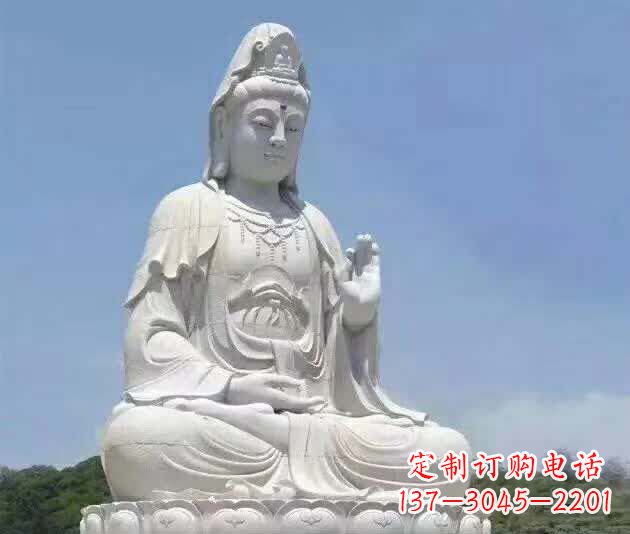 信阳精致汉白玉观音雕塑