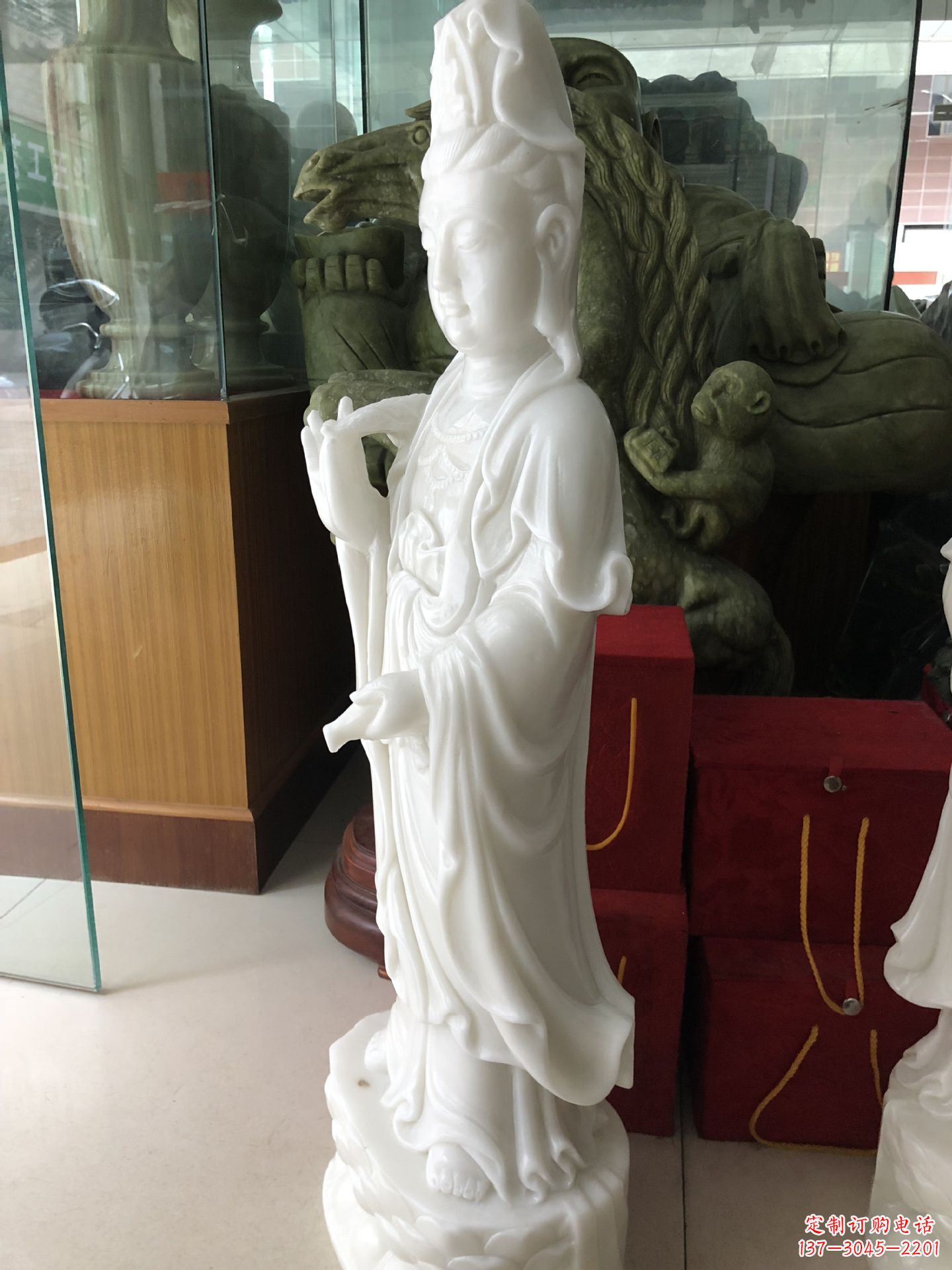 信阳精美汉白玉观音菩萨雕塑