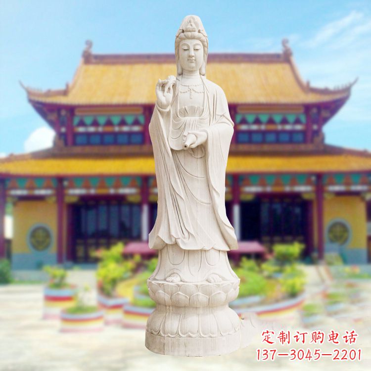 信阳精美观音石雕,给你灵动的祝福