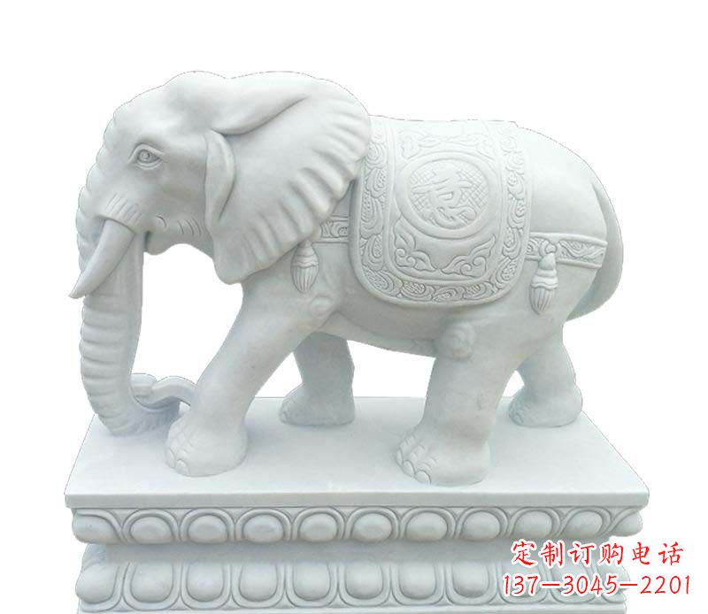 信阳汉白玉吉祥大象