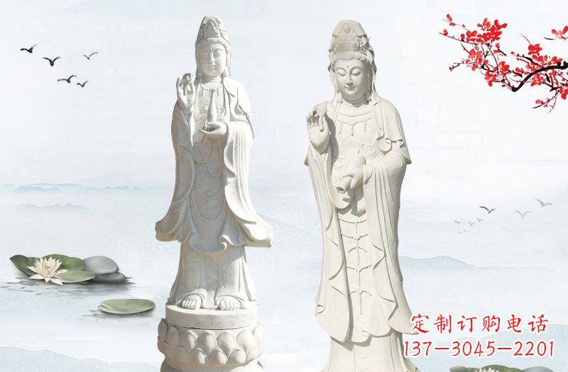 信阳象征慈悲的观音石雕