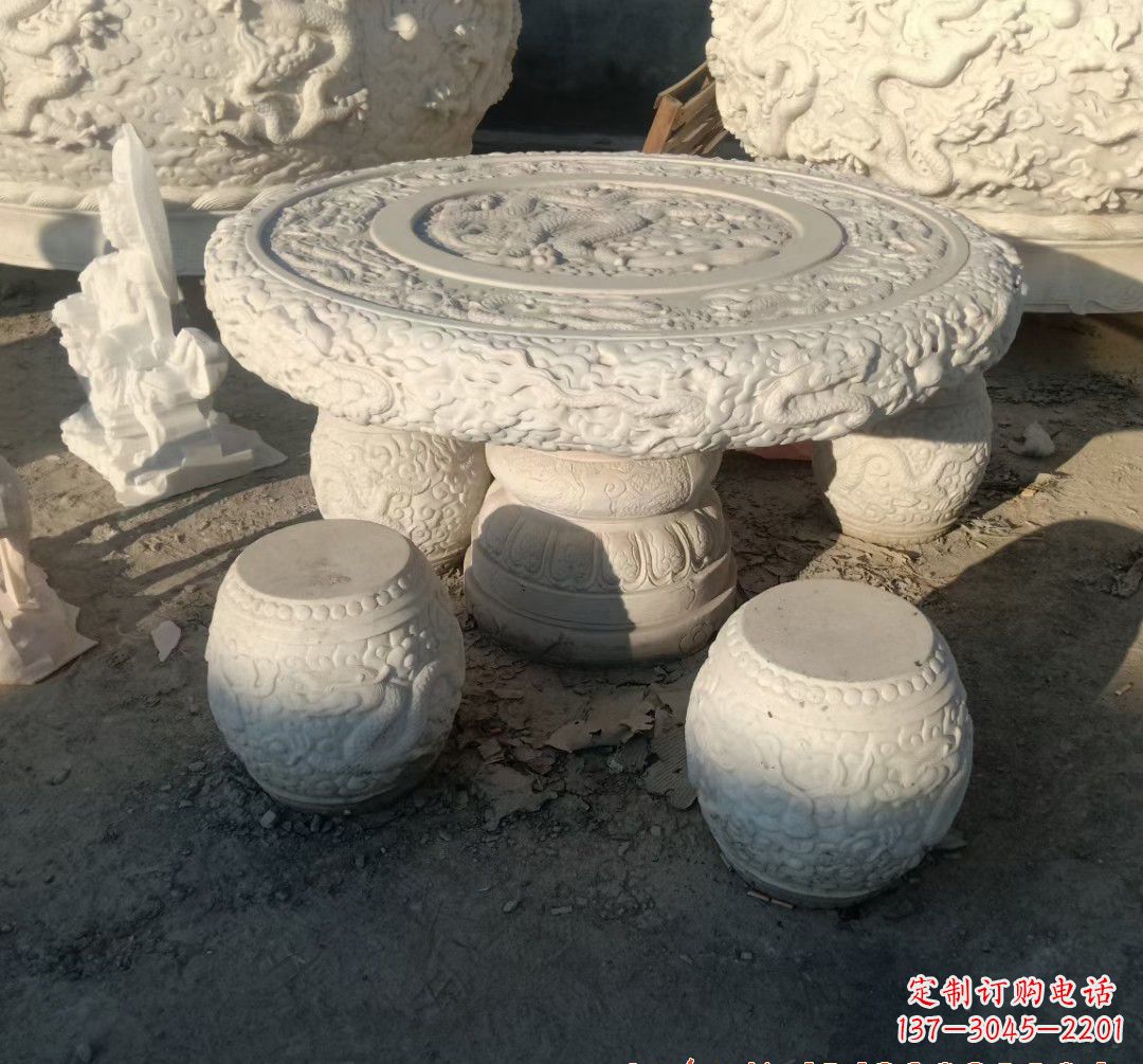 信阳中领雕塑推出的汉白玉魔力龙雕塑,以汉白玉…