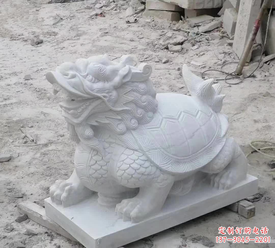 信阳汉白玉精美动物雕塑